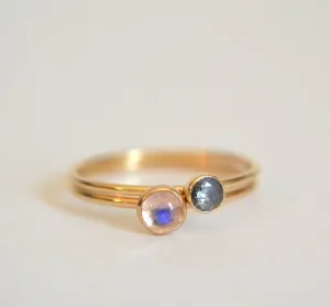 14k Moon & Aqua Set