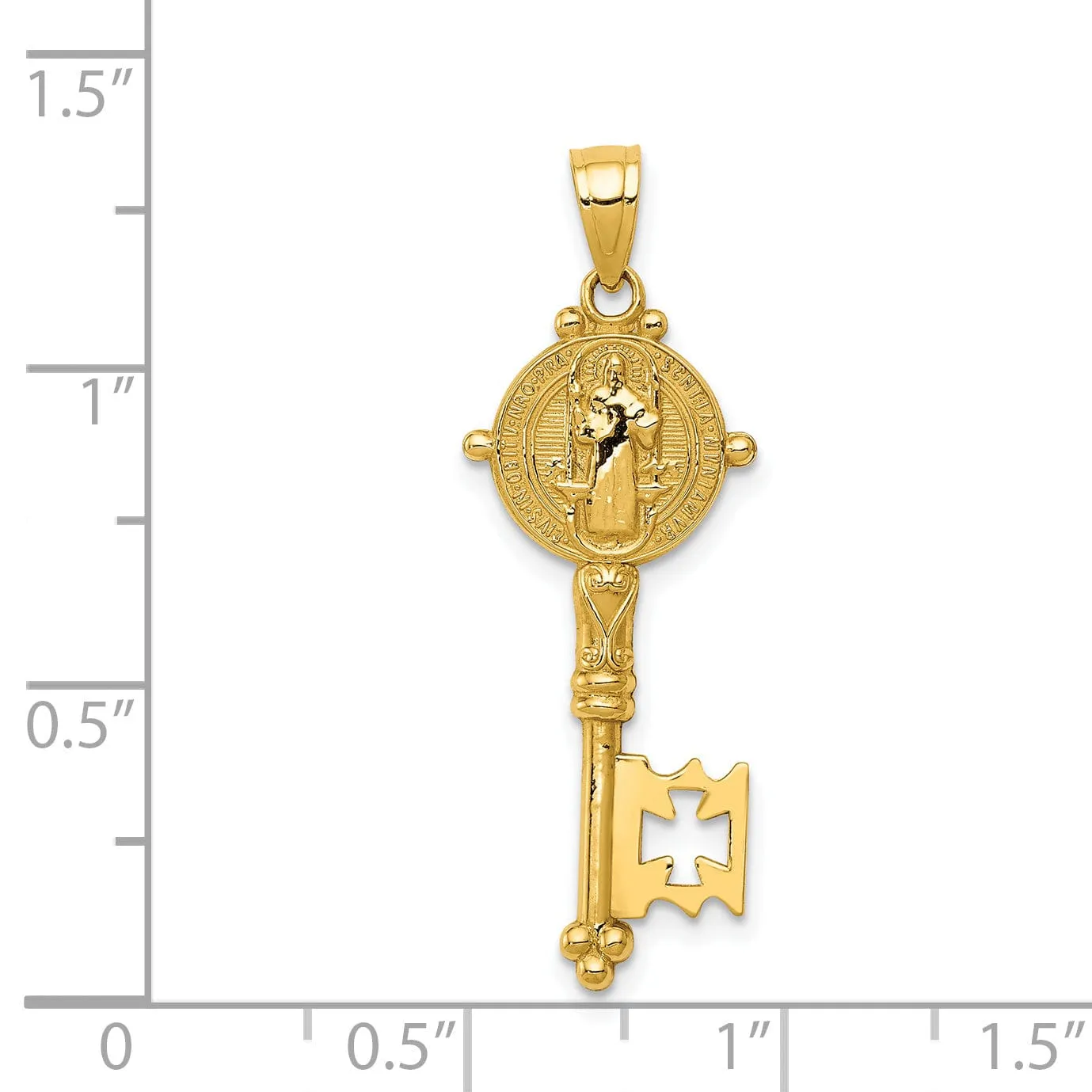 14k Yellow Gold San Benito Key Pendant