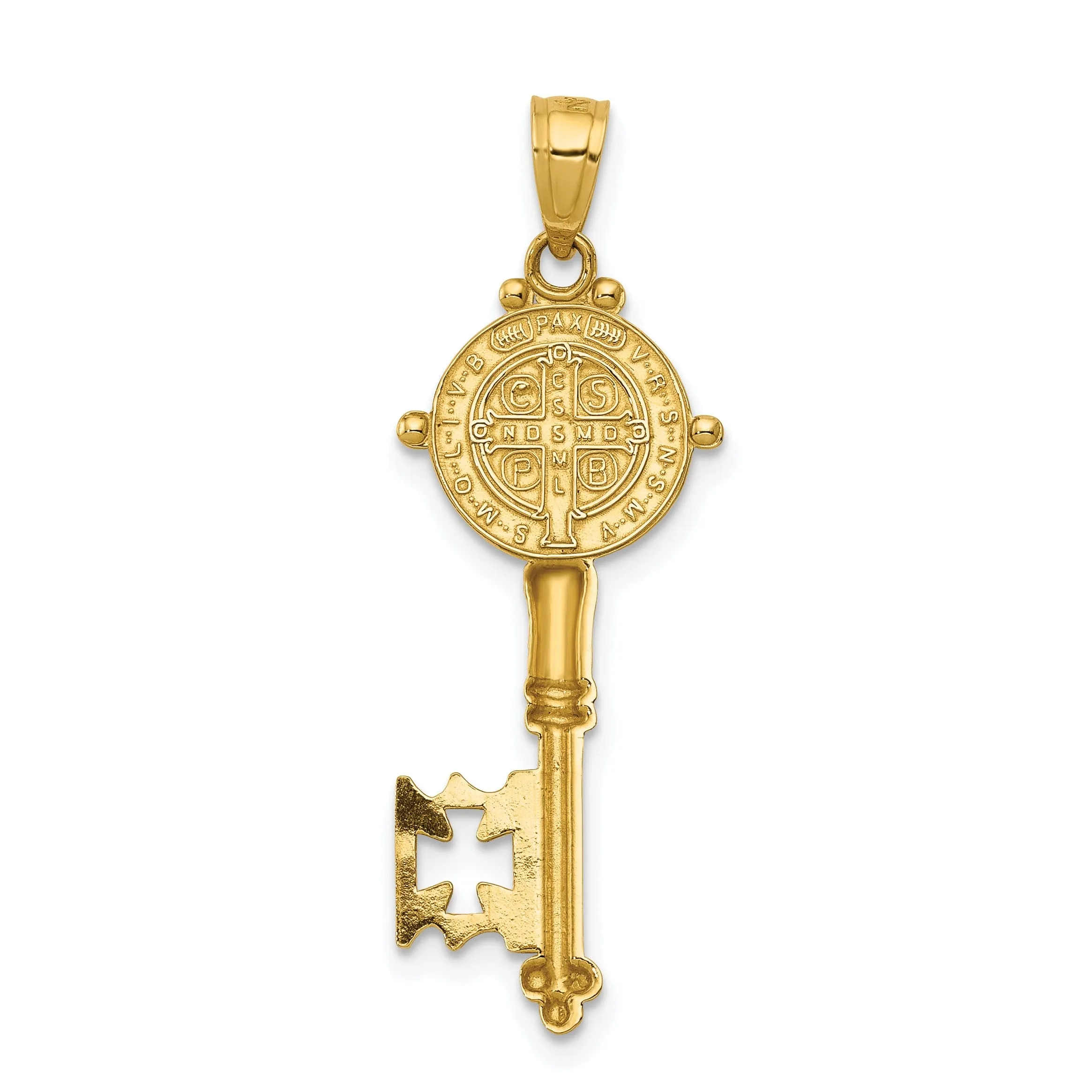 14k Yellow Gold San Benito Key Pendant