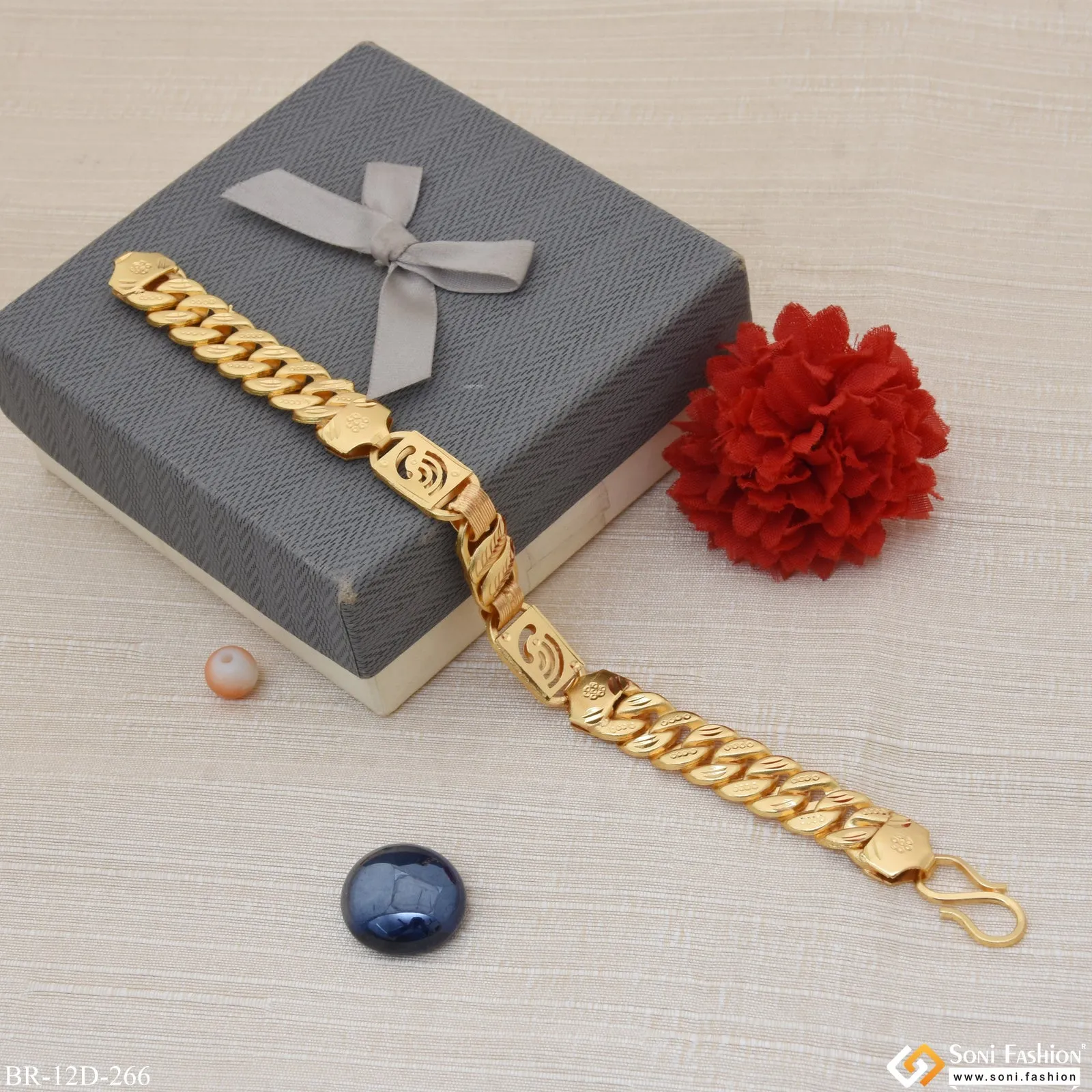 3 In 1 Superior Design Gold Plated Bracelet for Men - Style D266