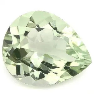 8X11MM PEAR CUT GREEN AMETHYST LIGHT GREEN TEA LOOSE GEMSTONE