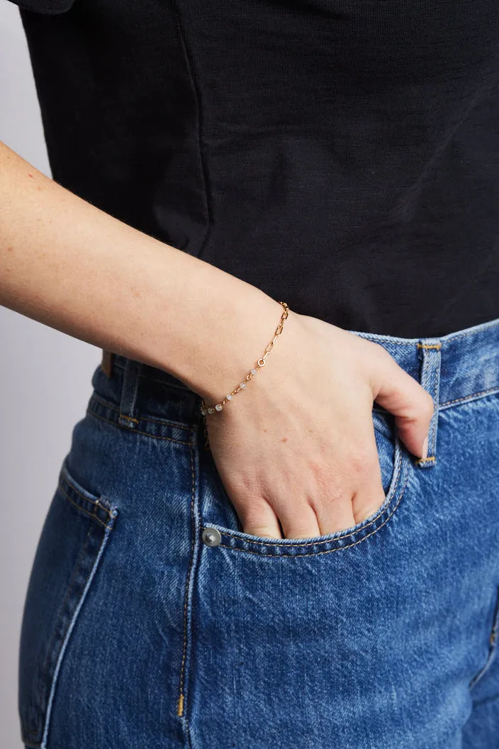 Able Aquamarine Duet Bracelet
