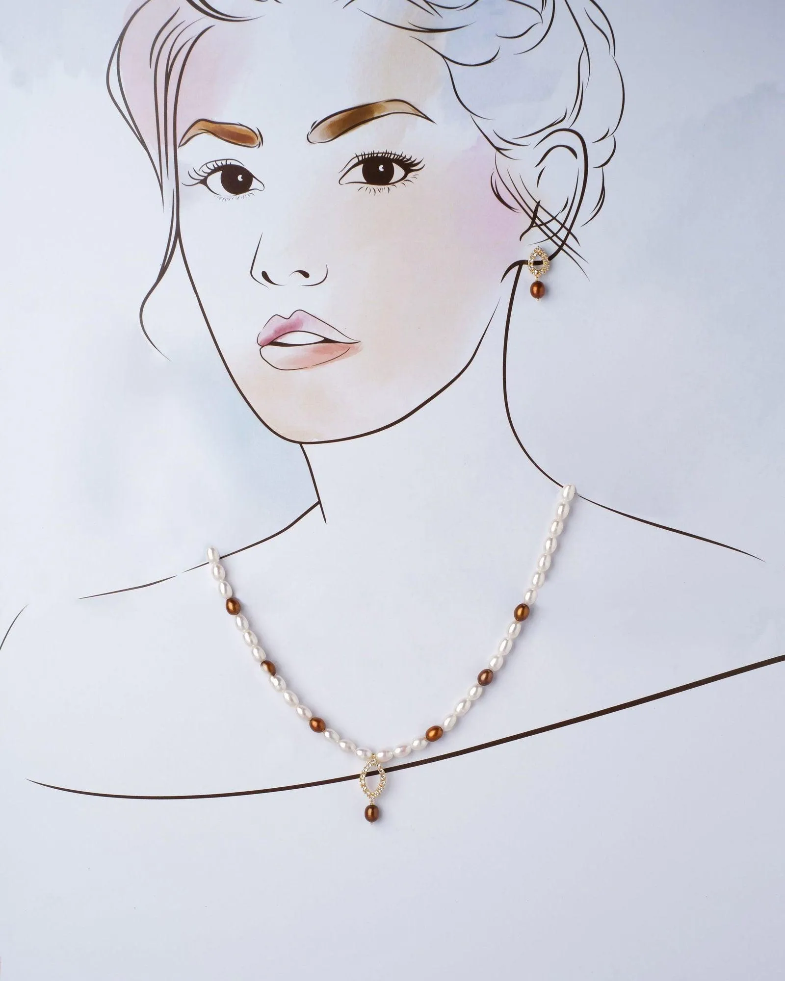 Classic Pearl Necklace Set