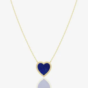 Corda Heart Necklace in Lapis Lazuli