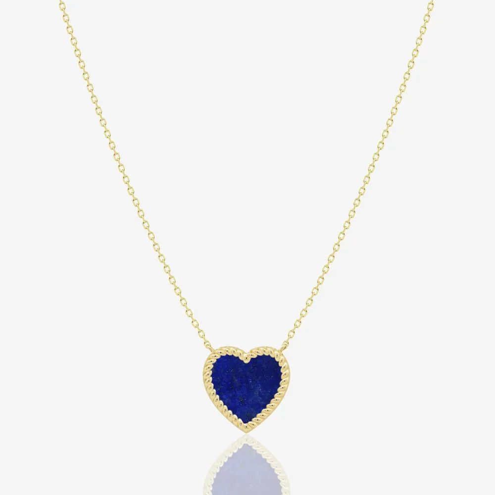 Corda Heart Necklace in Lapis Lazuli