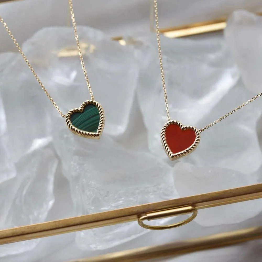 Corda Heart Necklace in Lapis Lazuli