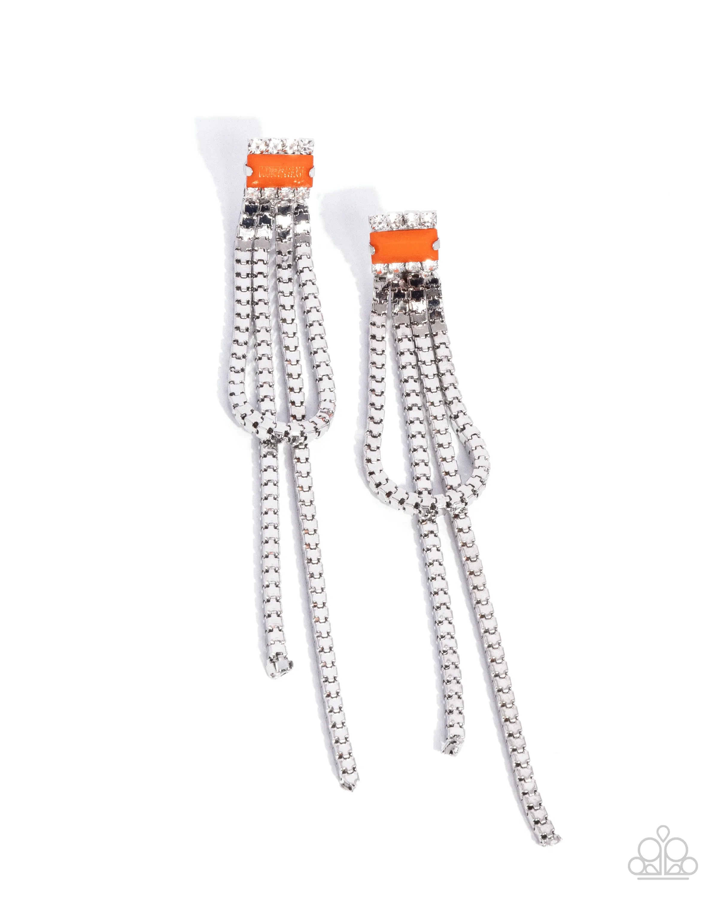 Earrings Classy Curves - Orange E407
