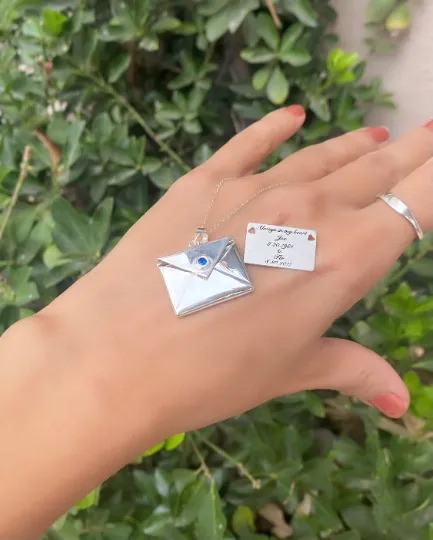 Envelope Necklace with Secret Message