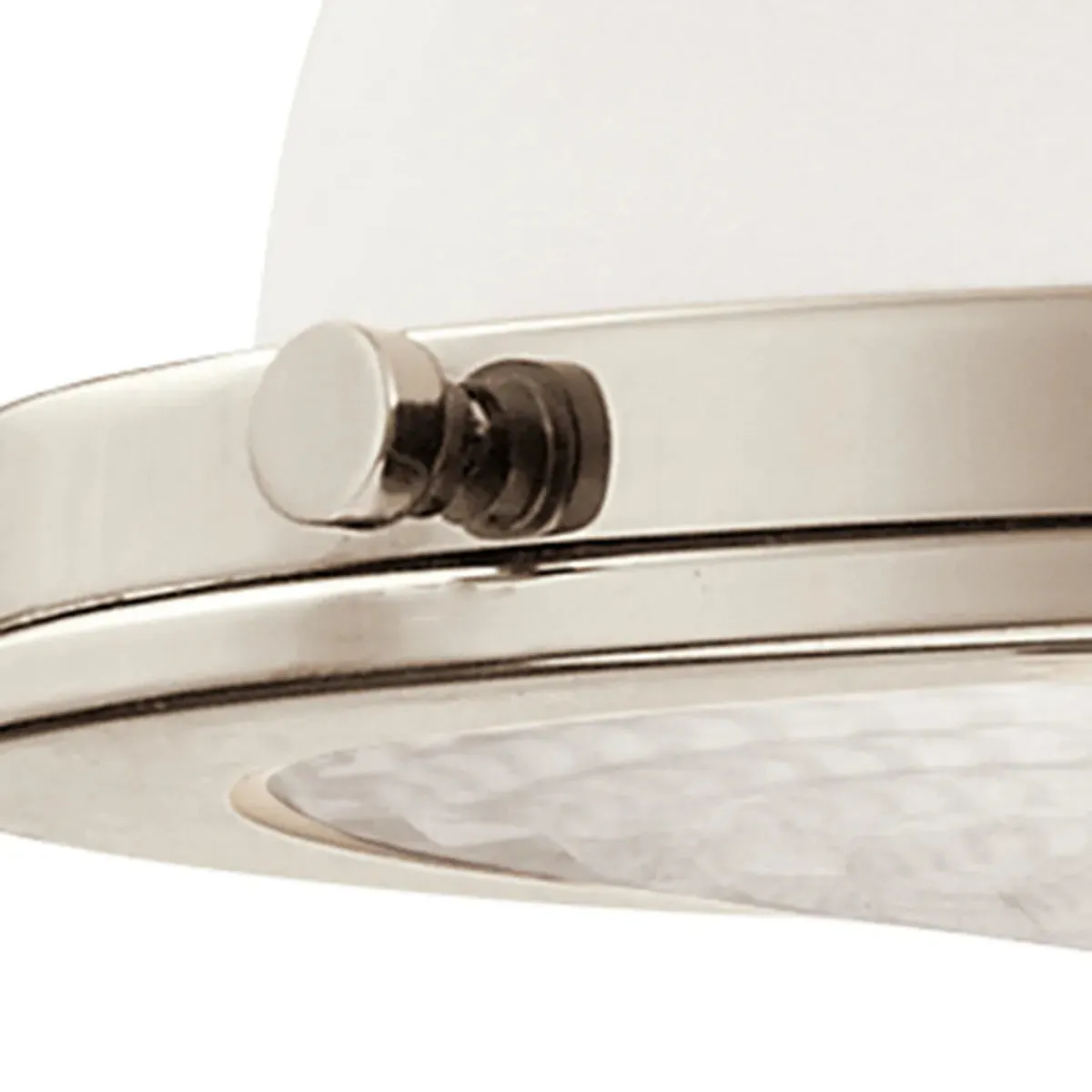 Hatteras Bay 12" 1-Light Pendant Light with Satin etched white glass, Polished nickel Finish