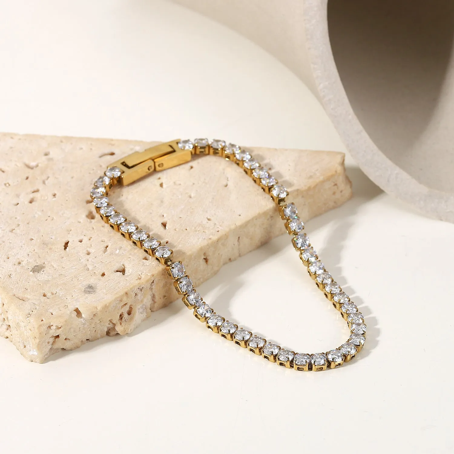 KalonBd  Elegant gold zircon bracelet