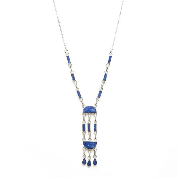 Lapis Lazuli Pichi Necklace | Handcrafted Jewelry | From the Andes Mountains