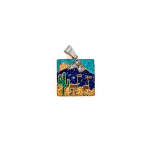 Lapis Lazuli Rei Pendant | Artisan Handcrafted Jewelry | From the Chilean Highlands