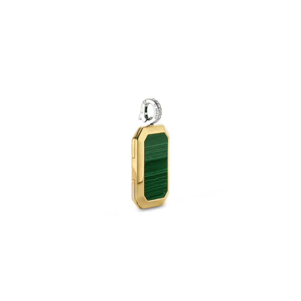 Milano Malachite Pendant - Gold - 6809MA