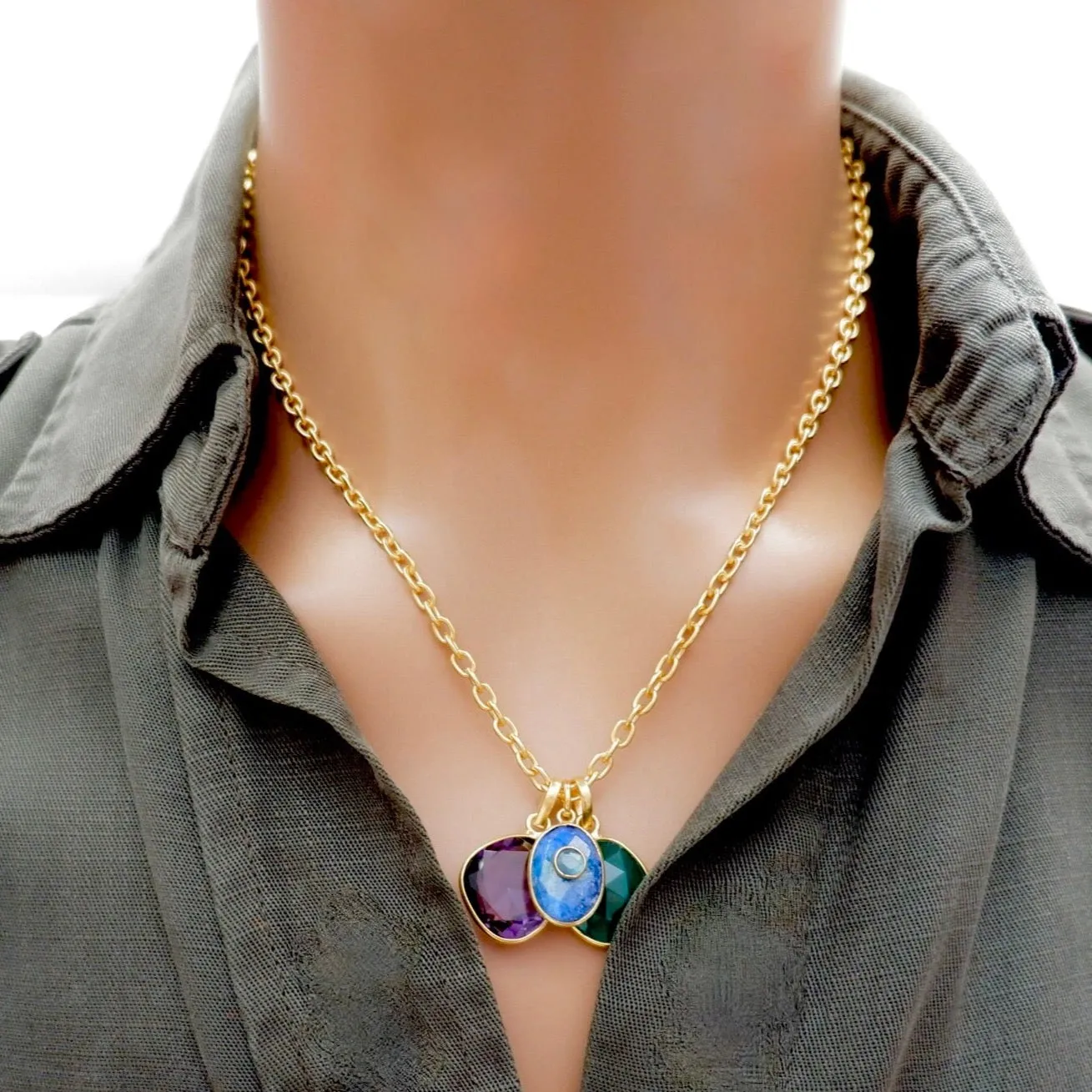 my multi gem necklace