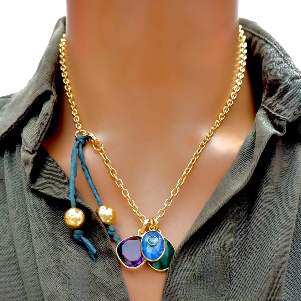 my multi gem necklace
