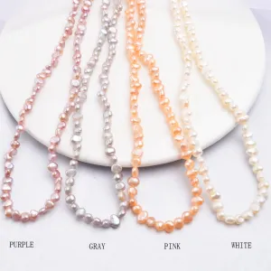 Natural Freshwater Pearl Choker Necklace 925 Sterling Silver clasp