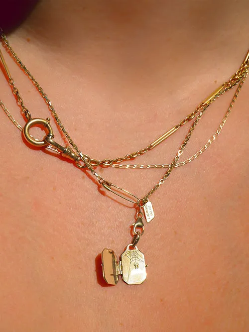Octagonal Spider Locket Pendant x okay______fine