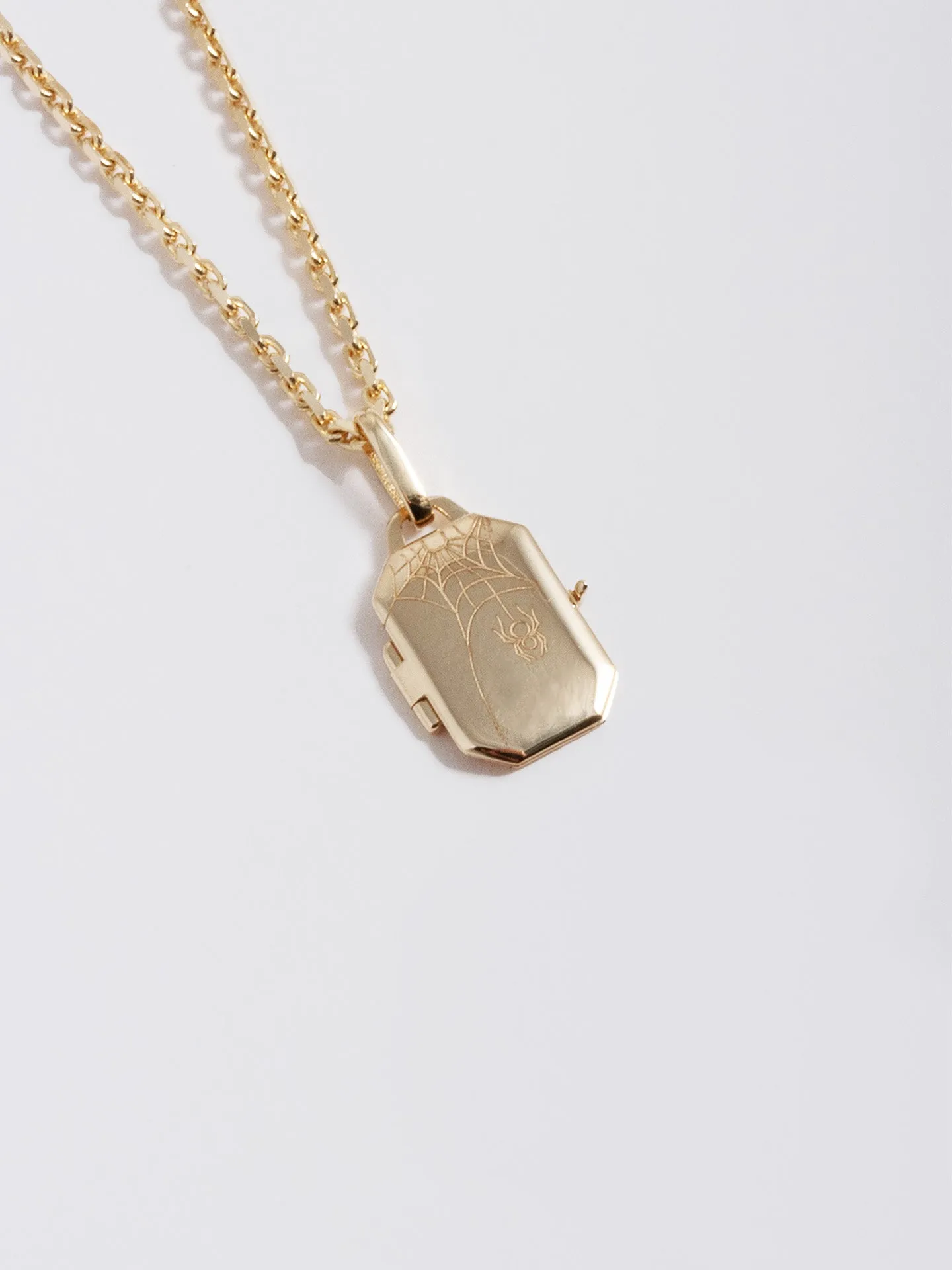 Octagonal Spider Locket Pendant x okay______fine