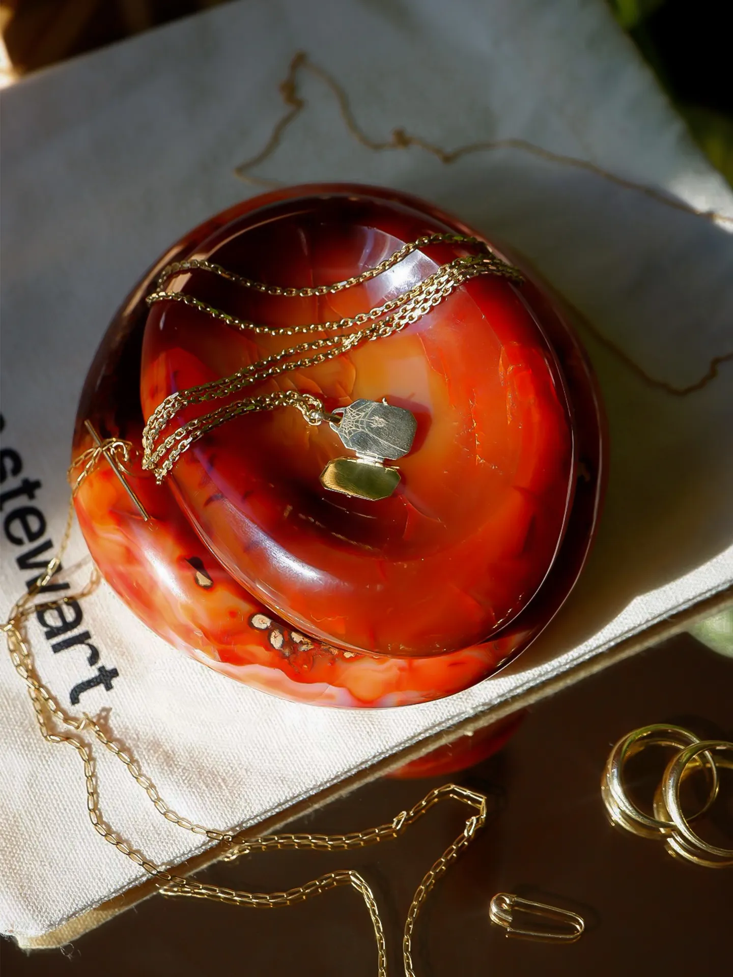Octagonal Spider Locket Pendant x okay______fine