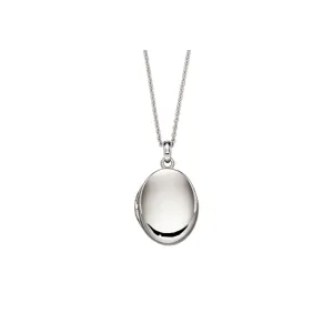 Orla Oval Children's Locket - Silver - LSN0345