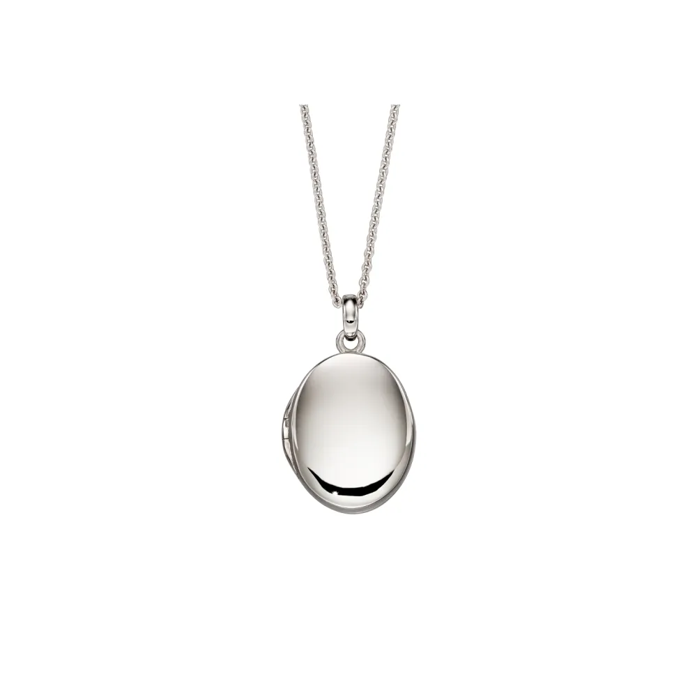 Orla Oval Children's Locket - Silver - LSN0345