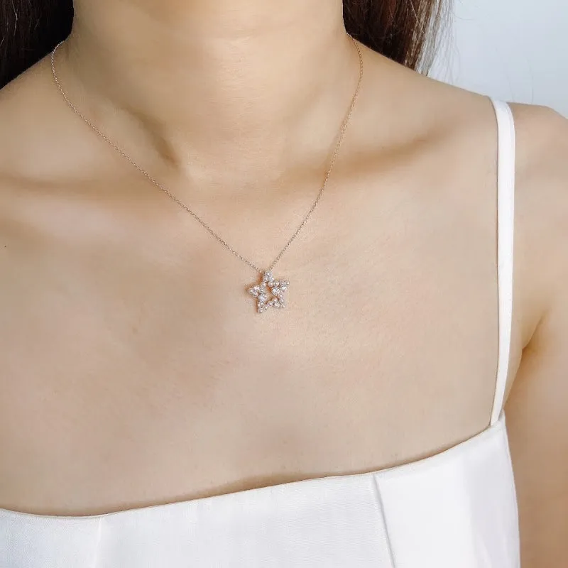 Pearl  Star Pendant Necklace