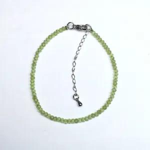 Peridot Super Precision Cut Roundel 2X3mm bracelet