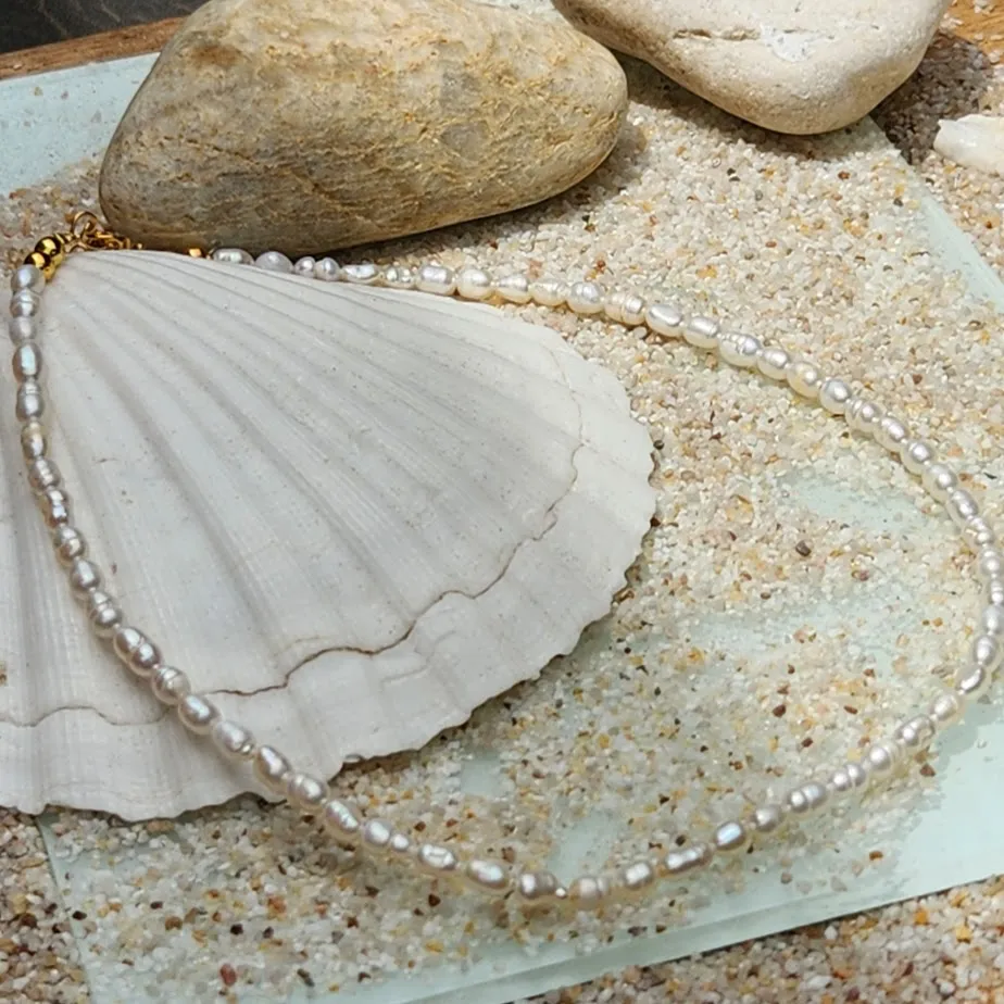 PERLA WHITE PEARL WATERPROOF 18K NECKLACE