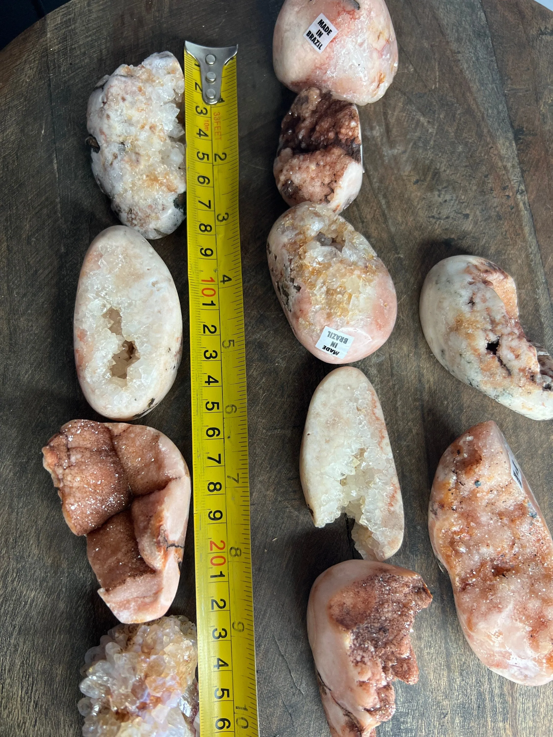 Pink amethyst 14 pieces from Brazil 3pounds 5oz total weight