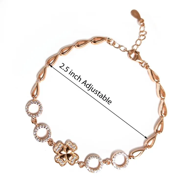 Rose Gold Charming Flower Bracelet
