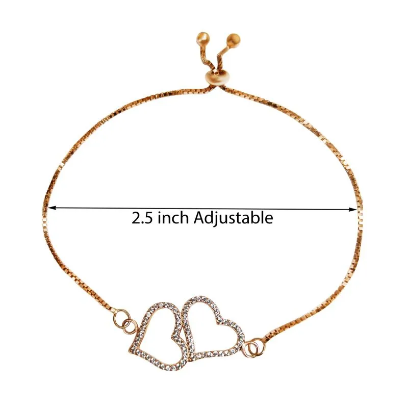 Rose Gold Charming Heart Bracelet