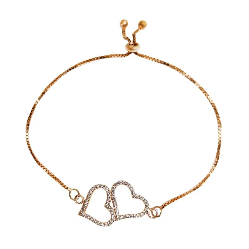 Rose Gold Charming Heart Bracelet