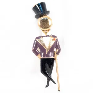 Silson Top Hat Locket Face Fur Clip