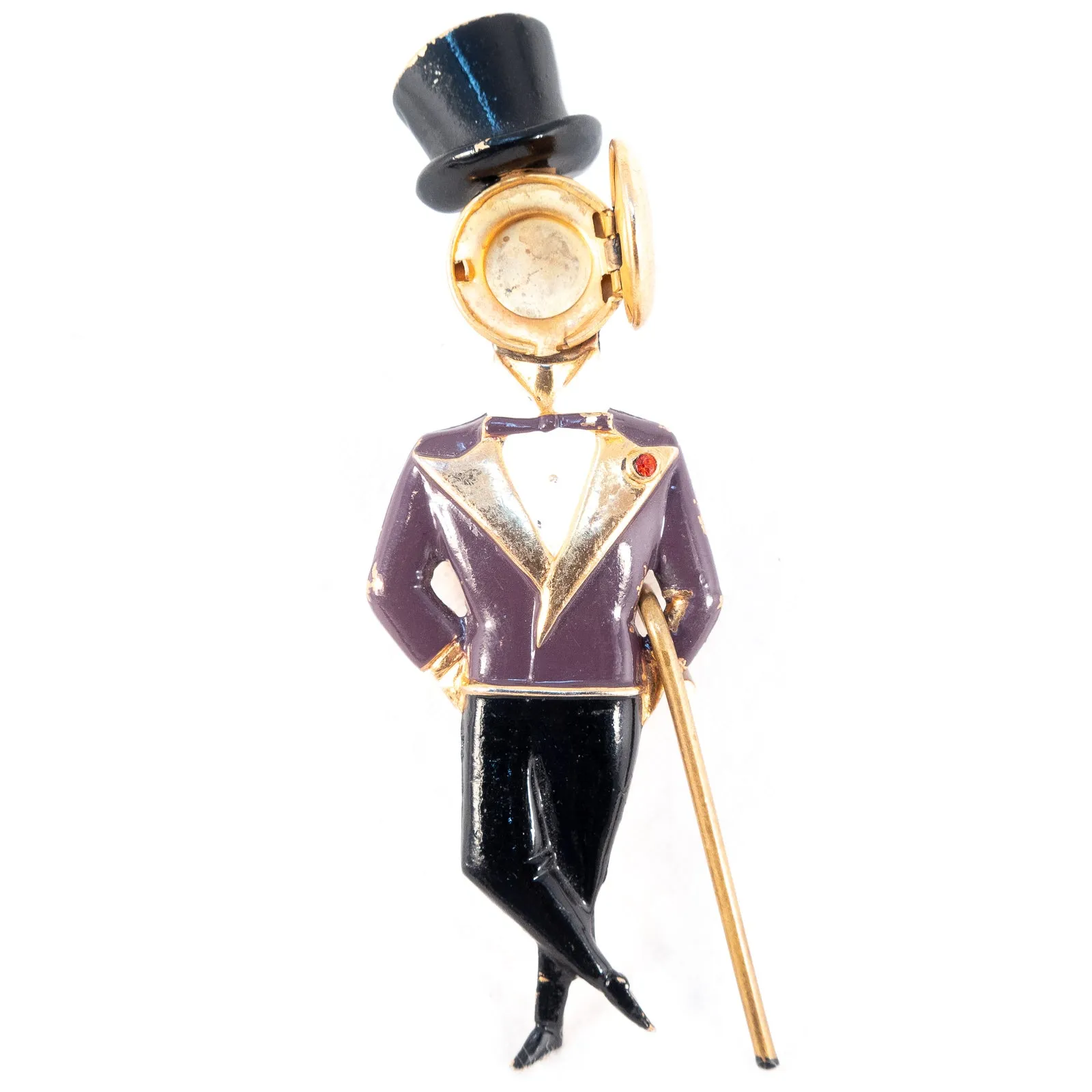 Silson Top Hat Locket Face Fur Clip