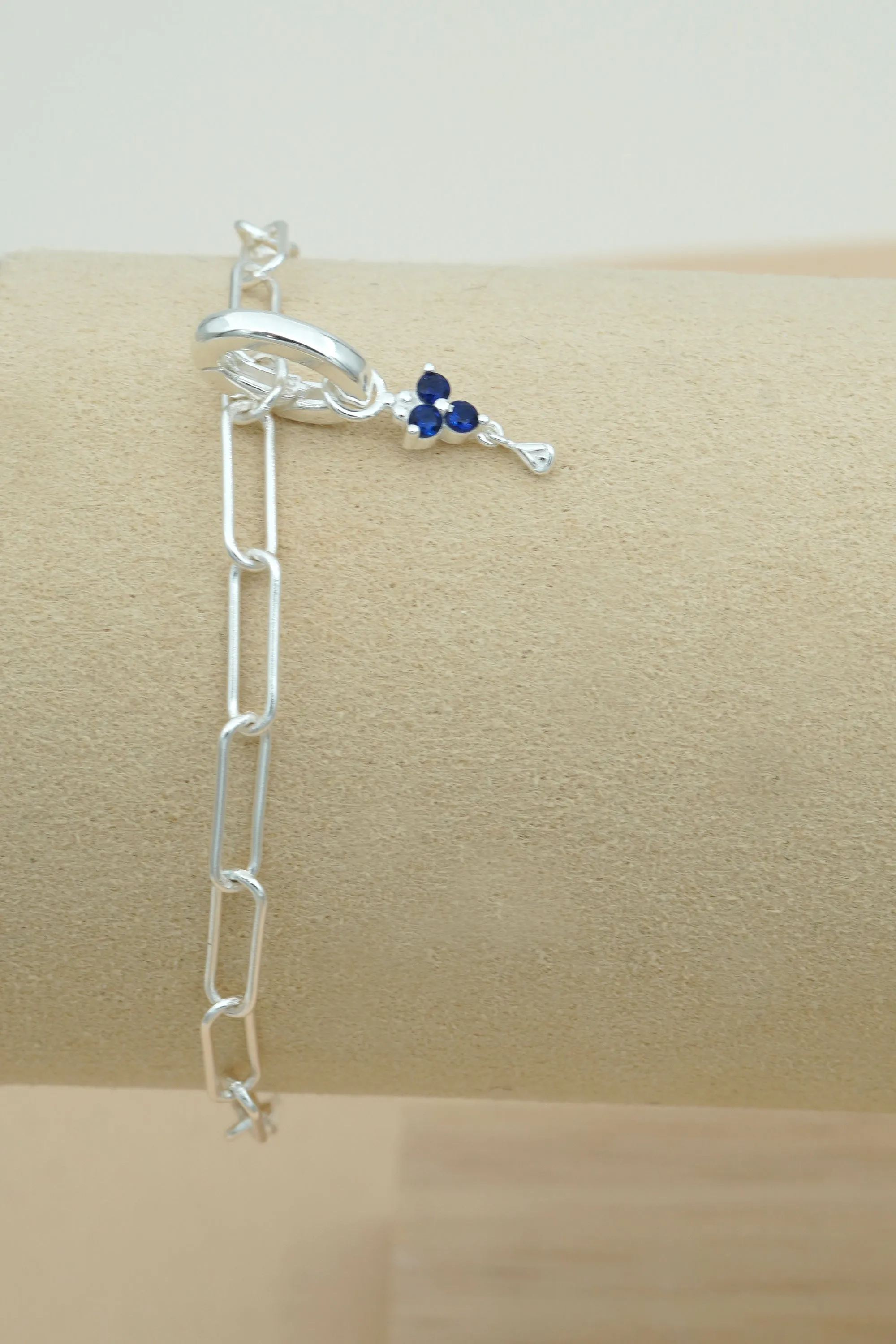Silver Birthstone Charm - August/Peridot