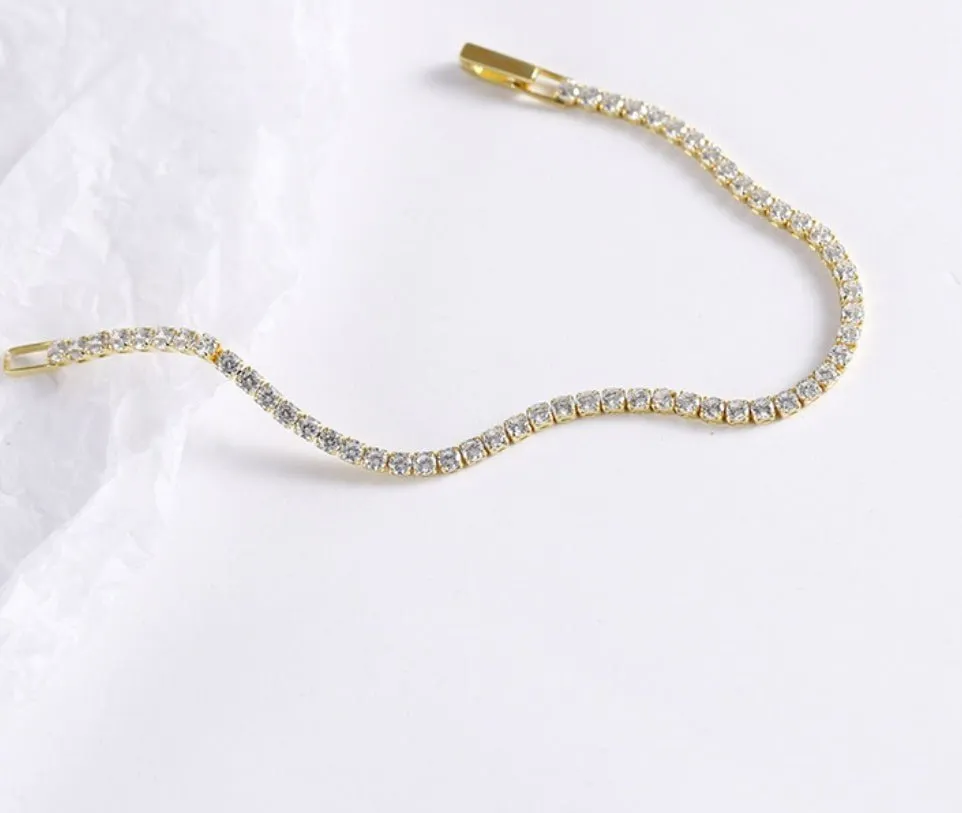 Single Row Zircon Tennis Bracelet
