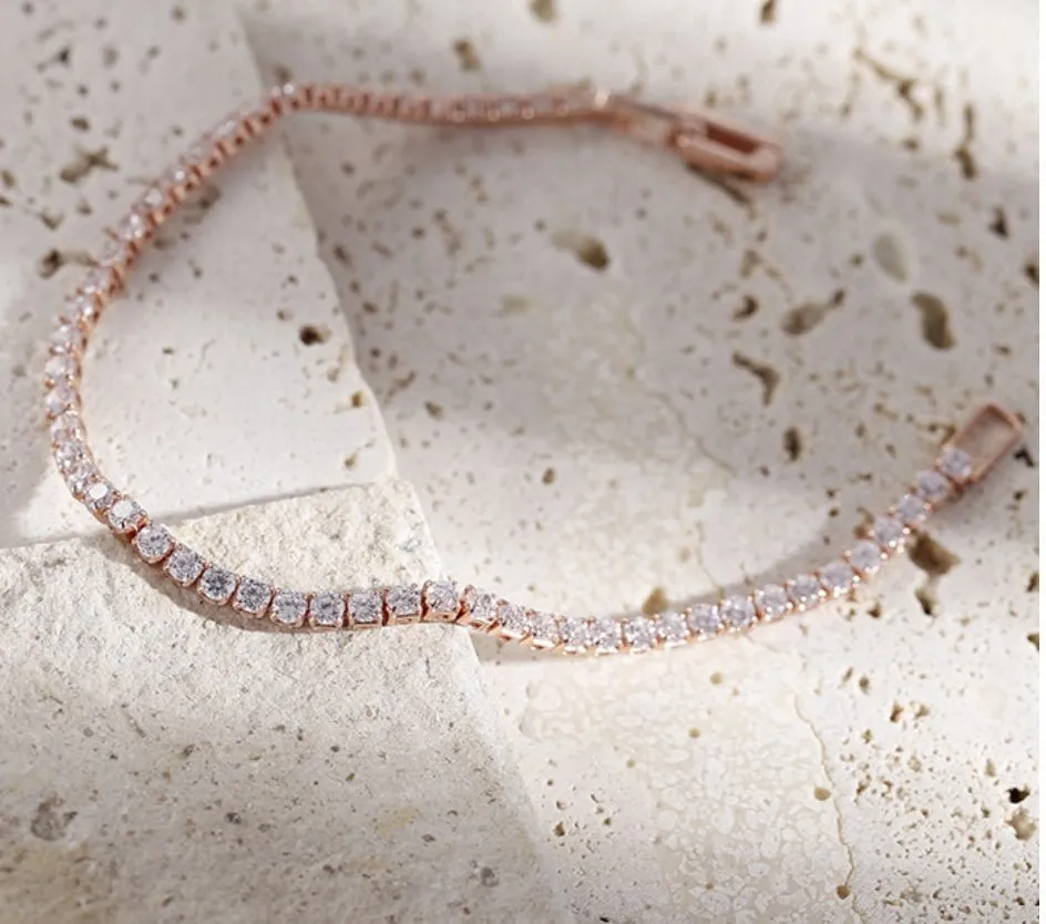 Single Row Zircon Tennis Bracelet