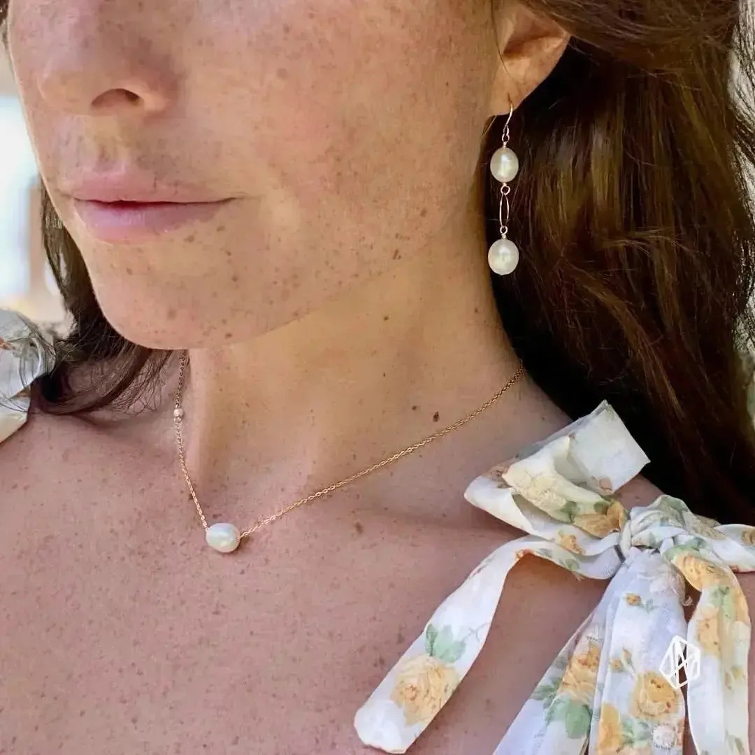Solo Pink Rice Pearl Necklace