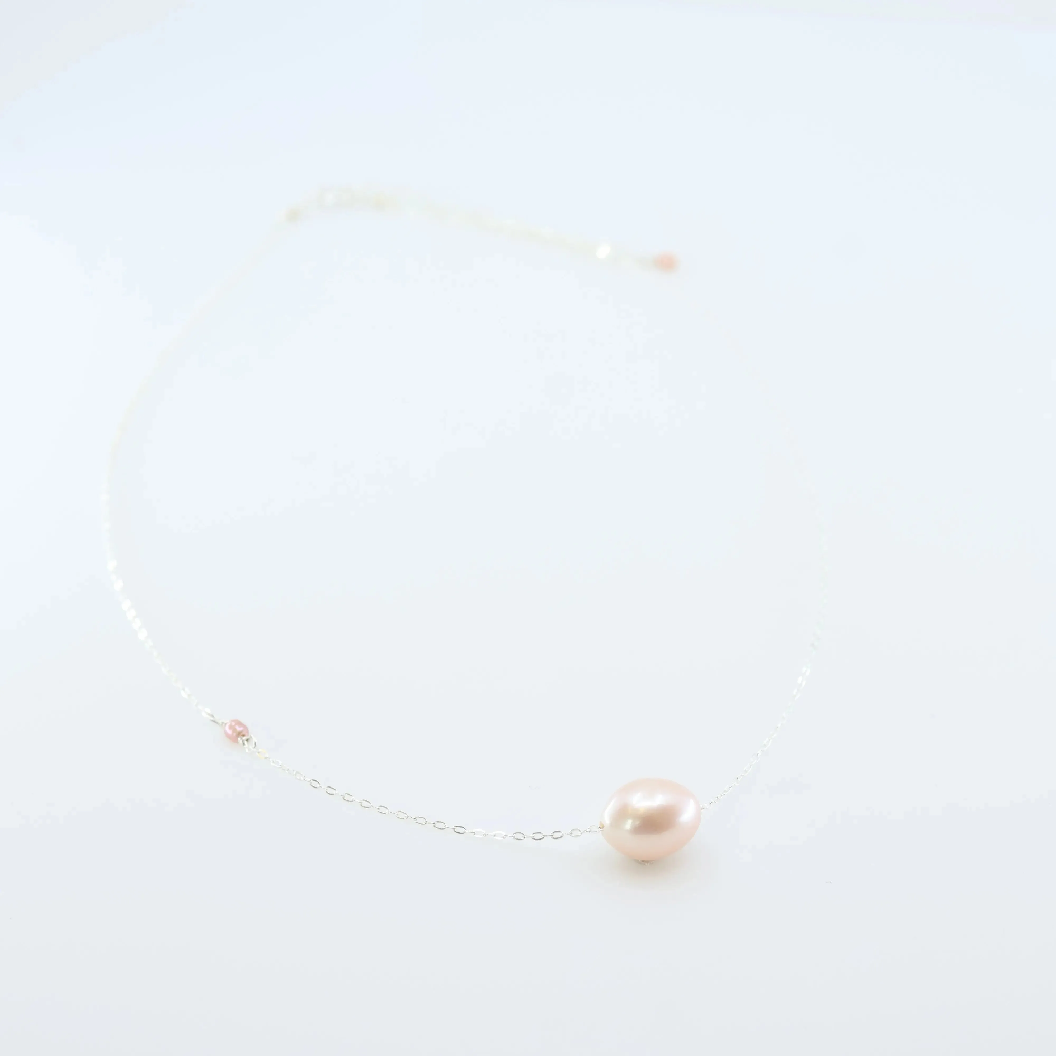 Solo Pink Rice Pearl Necklace