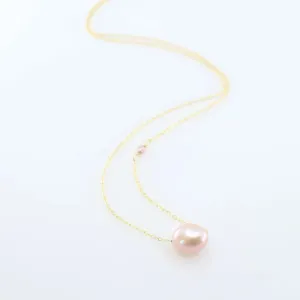 Solo Pink Rice Pearl Necklace