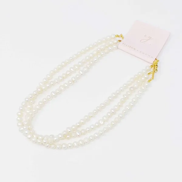 Three Strands Freshwater Pearl Necklace