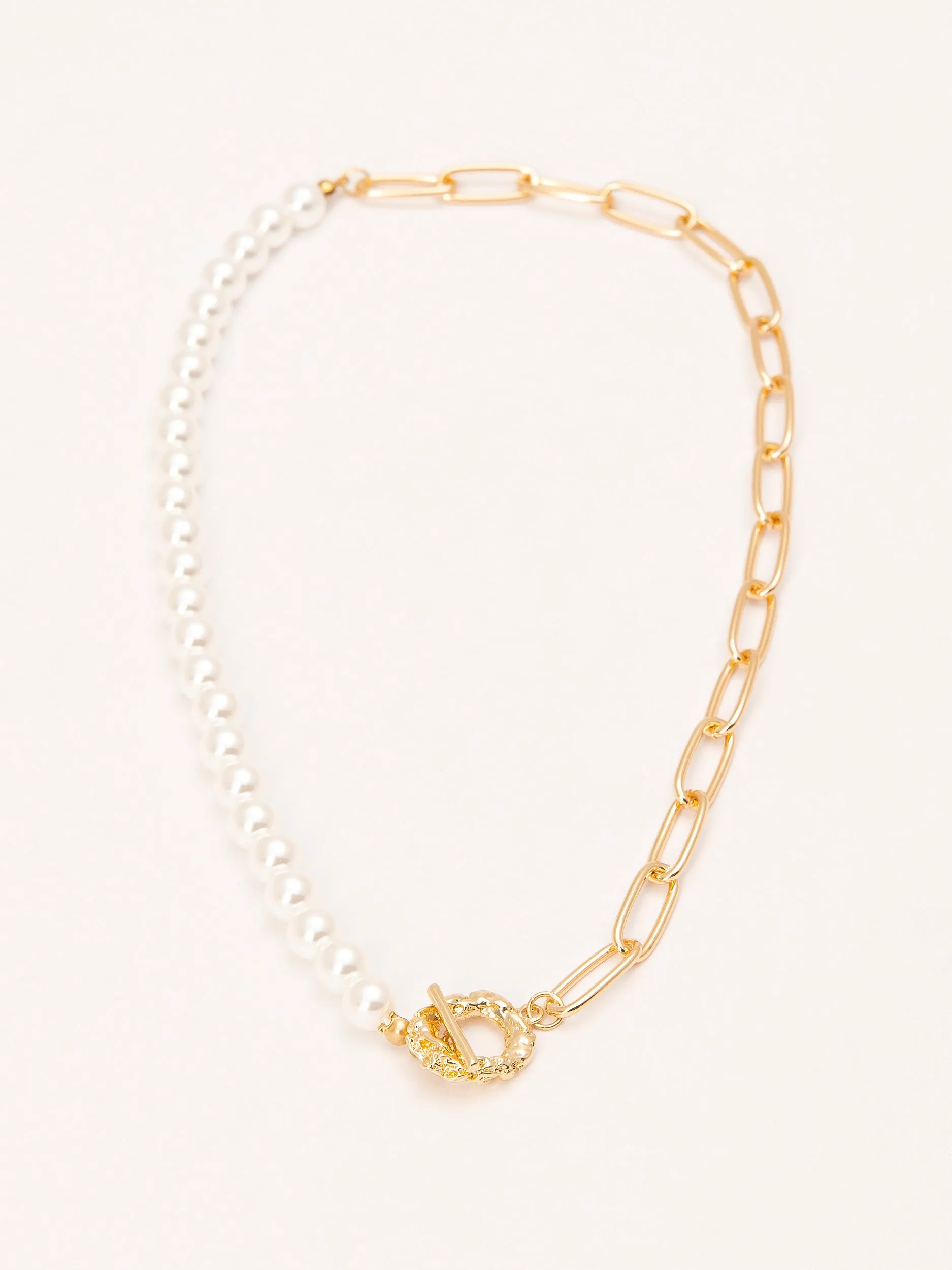Toggle Pearl Necklace