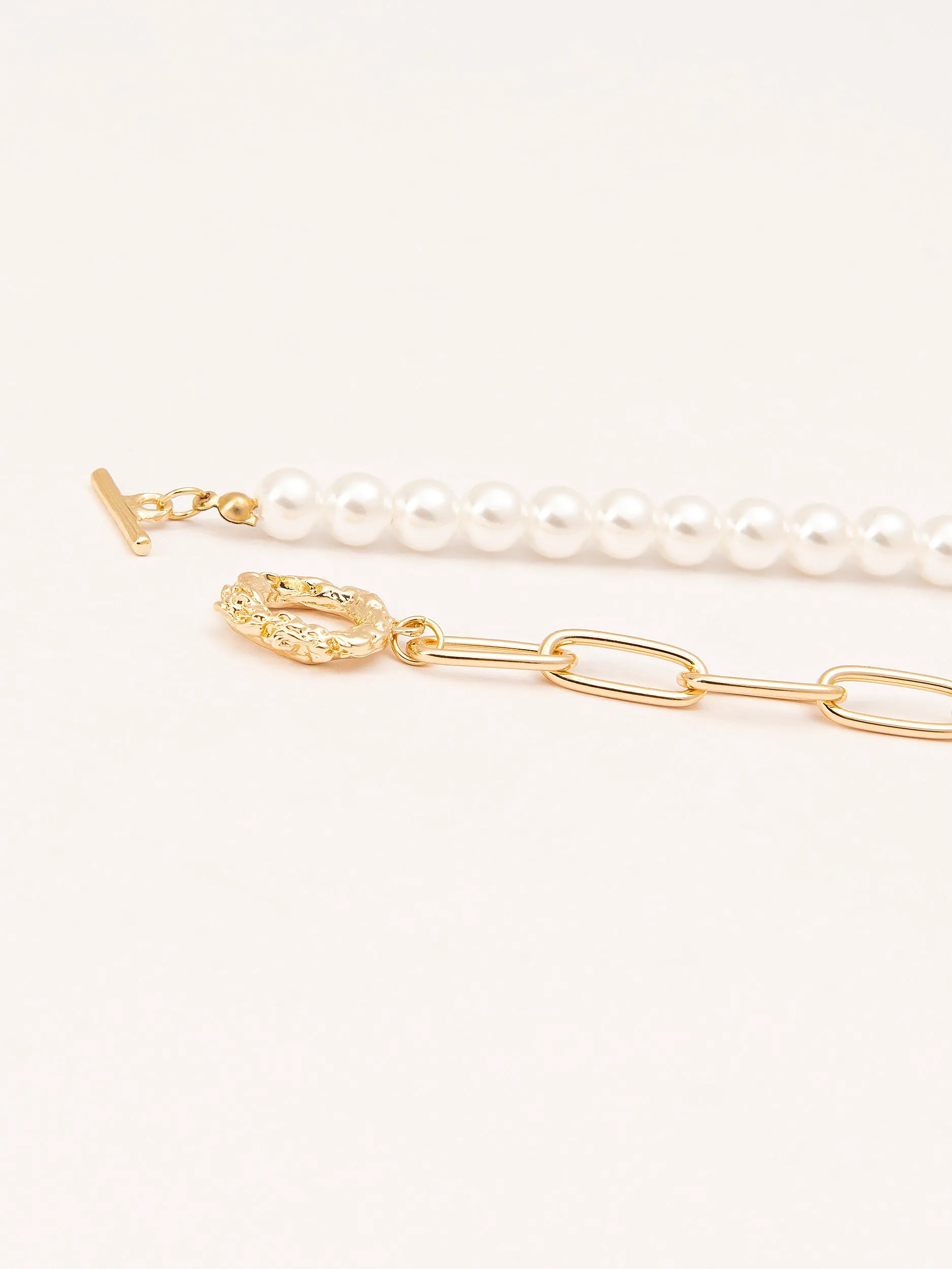 Toggle Pearl Necklace