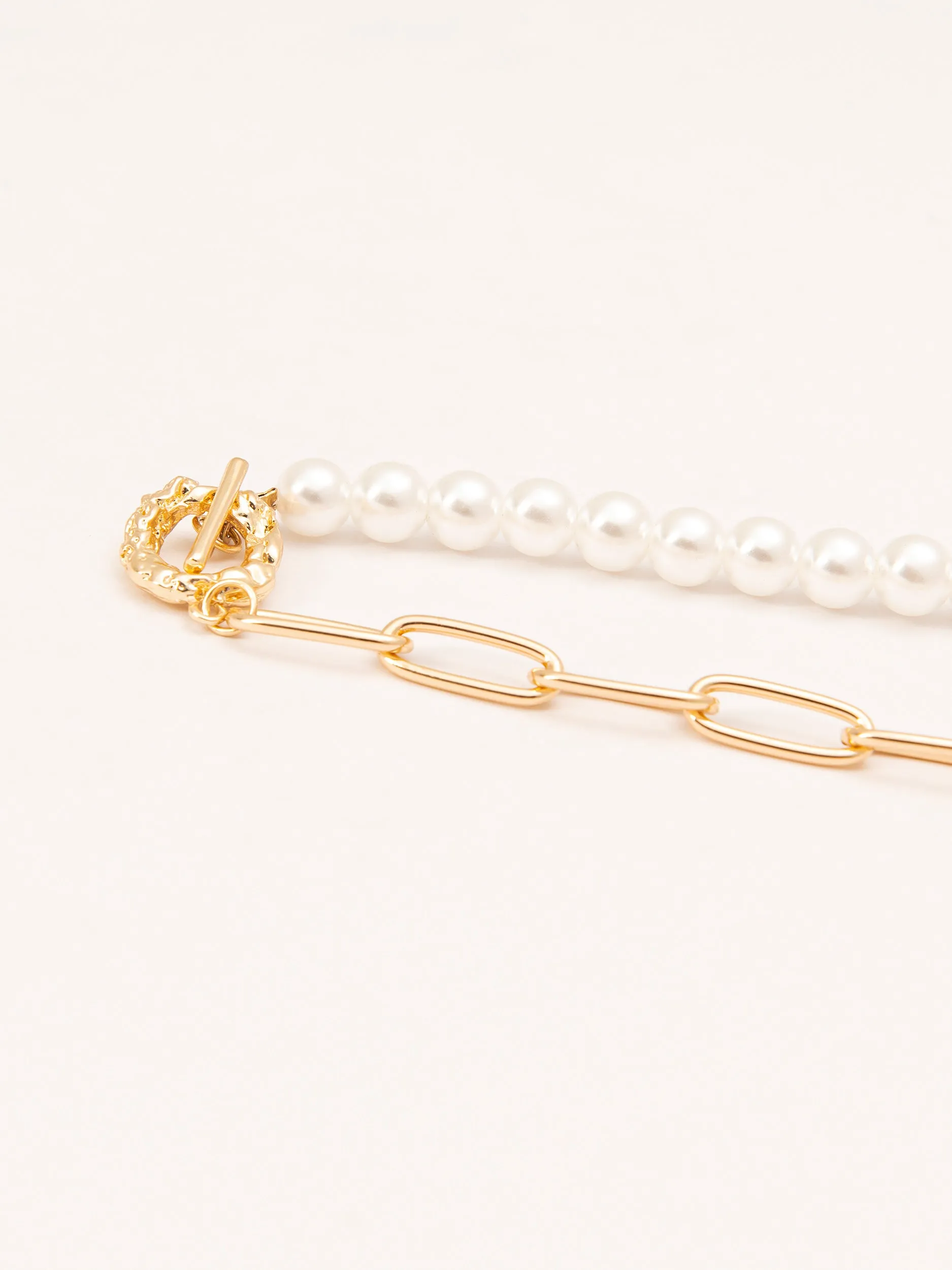 Toggle Pearl Necklace
