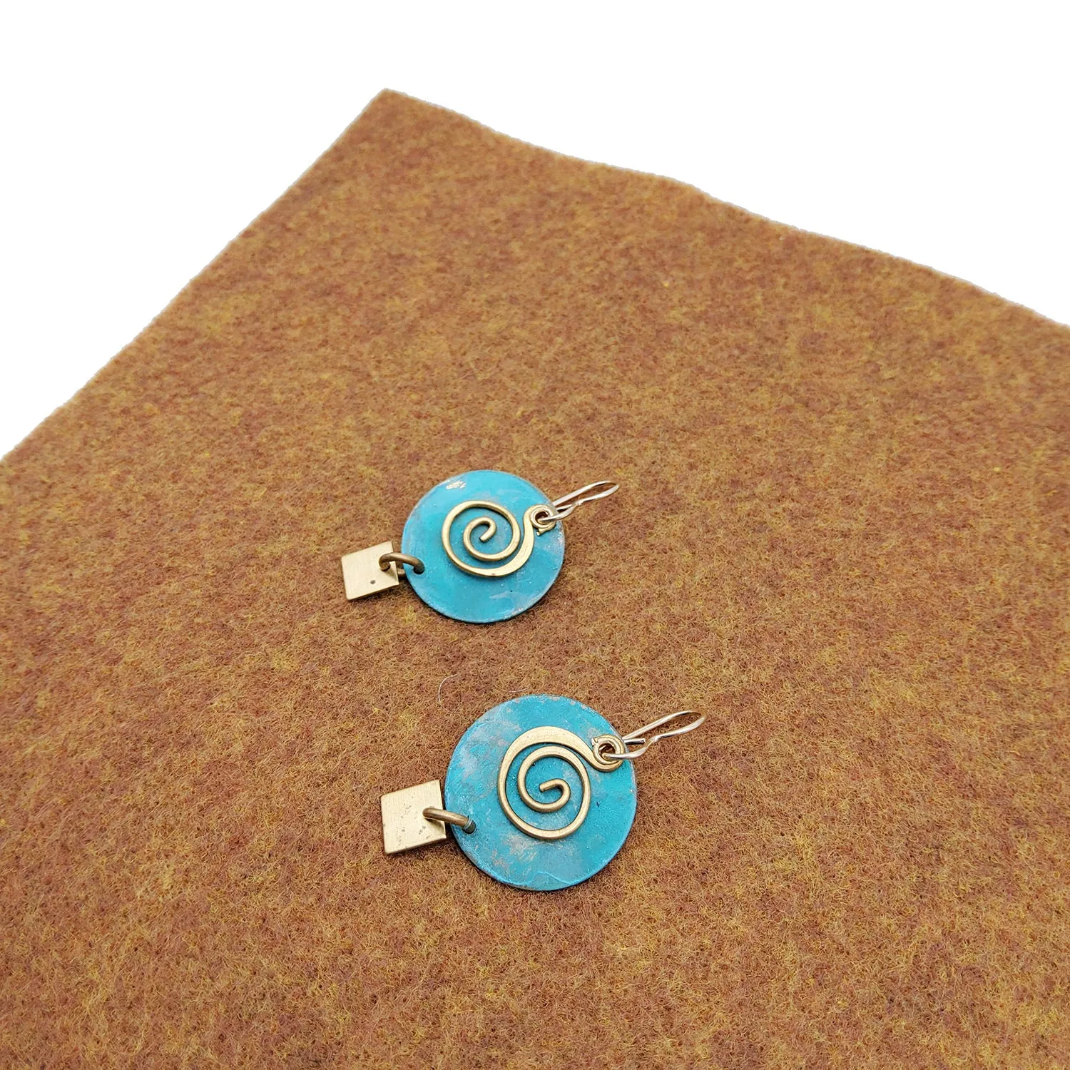 Turquoise Swirl Earrings