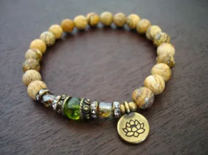 Women's Peridot Abundance & Prosperity Mala Bracelet